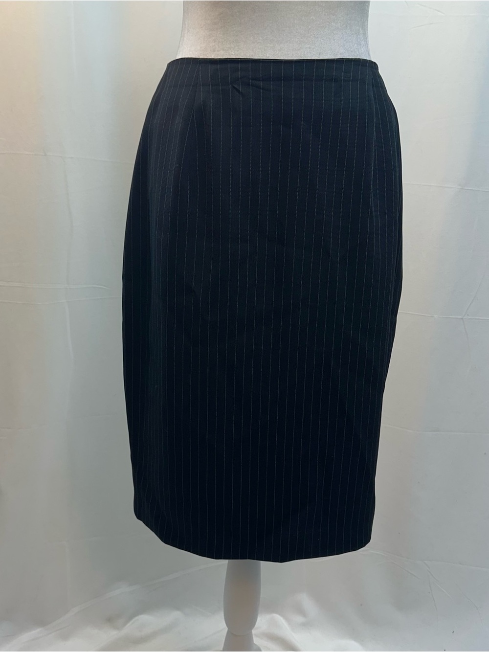 Lauren Ralph Lauren Black  Pinstripe Pencil Skirt 6